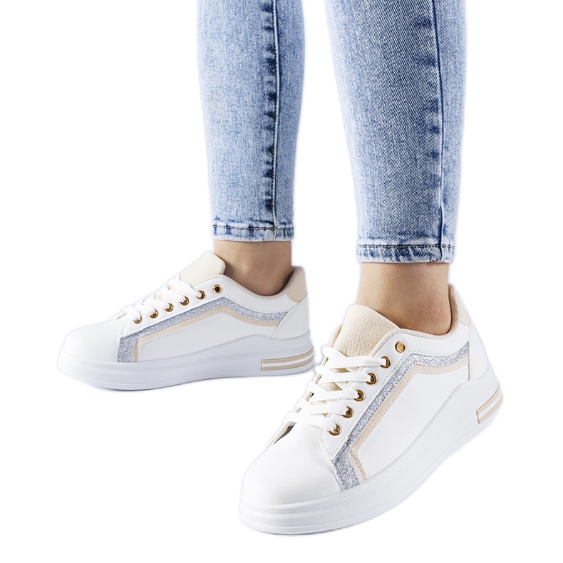 Zapatillas Mayfield blancas con plataforma blanco
