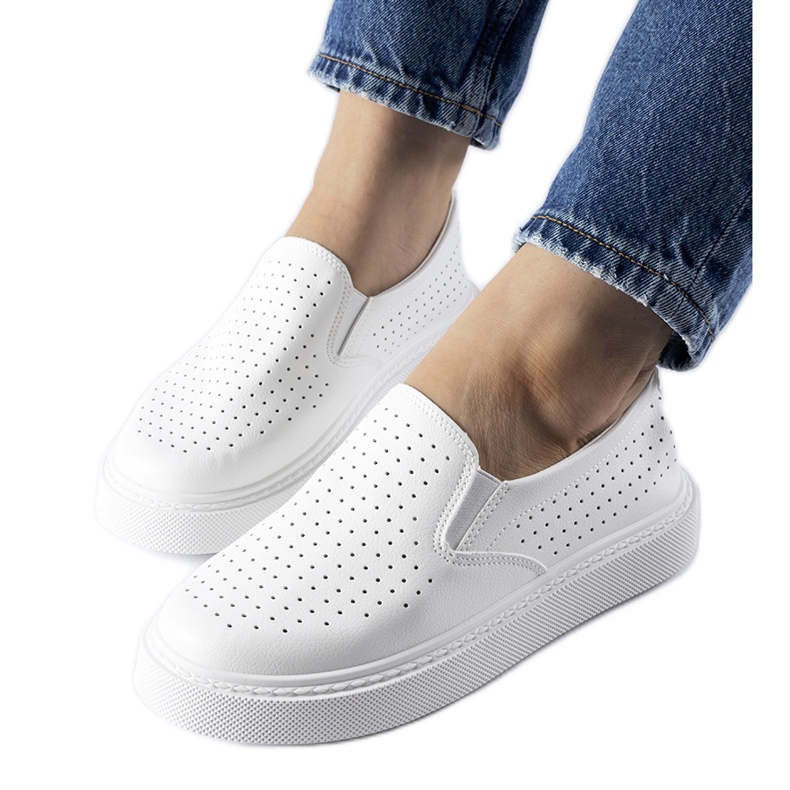 Zapatillas Fulda blancas perforadas blanco
