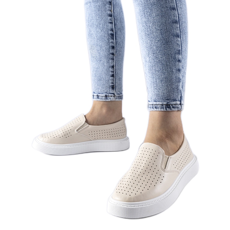 Deportivas Fulda beige perforadas Deportivas Fulda beige perforadas