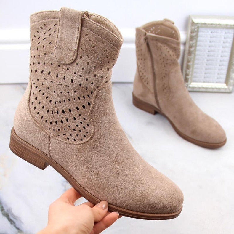 Botas de ante de S.Barski W OLI243, beige