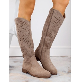 Botas S.Barski W OLI245 de ante beige