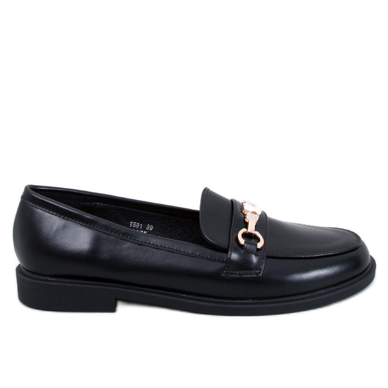 Mocasines Gracess Black con osito negro