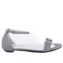 Sandalias Ditty Rayas Negras - 2ª calidad blanco