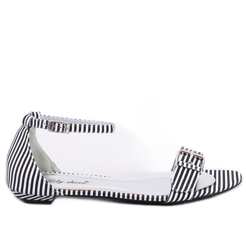 Sandalias Ditty Rayas Negras - 2ª calidad blanco