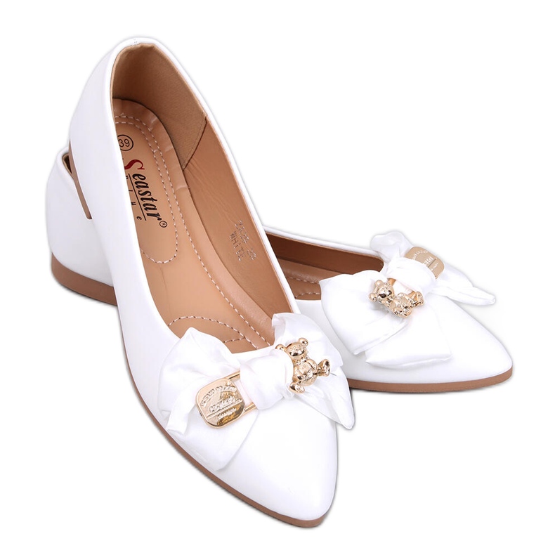 Bonnies Bailarinas blancas con osito de peluche blanco Bonnies Bailarinas blancas con osito de peluche blanco