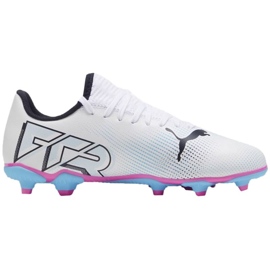 Zapatillas de fútbol Puma Future 7 Play FG/AG Jr 107734 01 blanco
