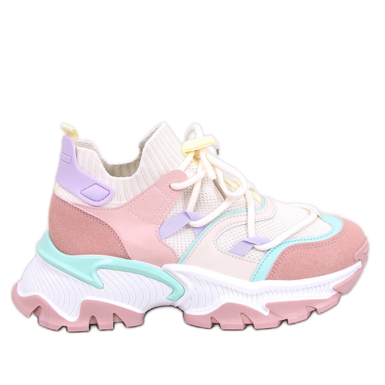 Zapatillas con cuña coloridas de Beals Pink rosado