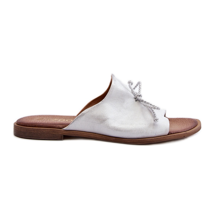 Zazoo 2659 Pantuflas Mujer Piel Plata