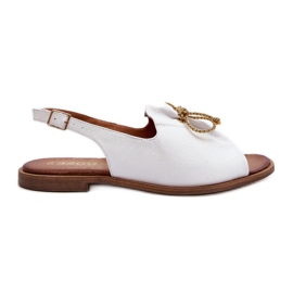 Zazoo 2898 Sandalias Planas Piel Blanco
