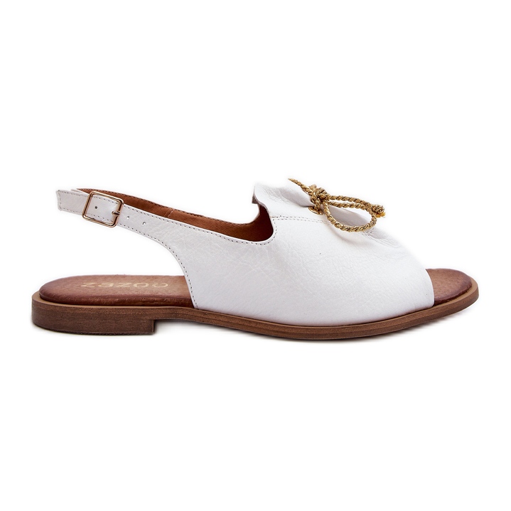Zazoo 2898 Sandalias Planas Piel Blanco