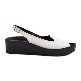 Zazoo 2893 Sandalias Mujer Piel Suela Gruesa, Blanco