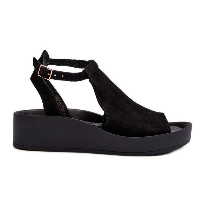 Zazoo 2914 Sandalias Mujer Ante Negro