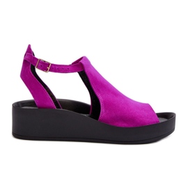 Zazoo 2914 Sandalias Mujer Ante Fucsia rosa
