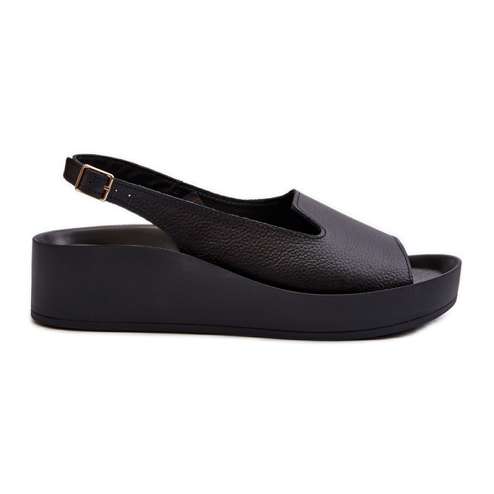 Zazoo 2893 Sandalias Mujer Piel Suela Gruesa, Negro