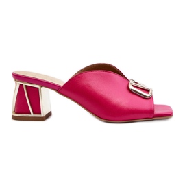 Chanclas Mujer Tacón Elegantes Laura Messi 2771 Fucsia rosado