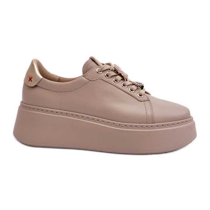 Deportivas Mujer Piel Con Adornos CheBello 4292 Beige Deportivas Mujer Piel Con Adornos CheBello 4292 Beige