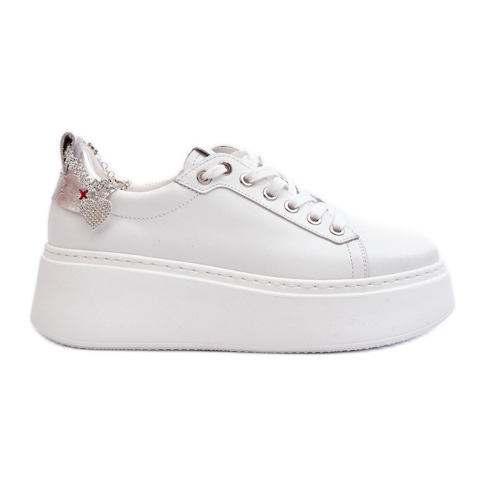 Deportivas Mujer Piel con Pulsera CheBello 4406 Blanco