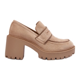 Zapatos de tacón grueso de mujer Feneli beige