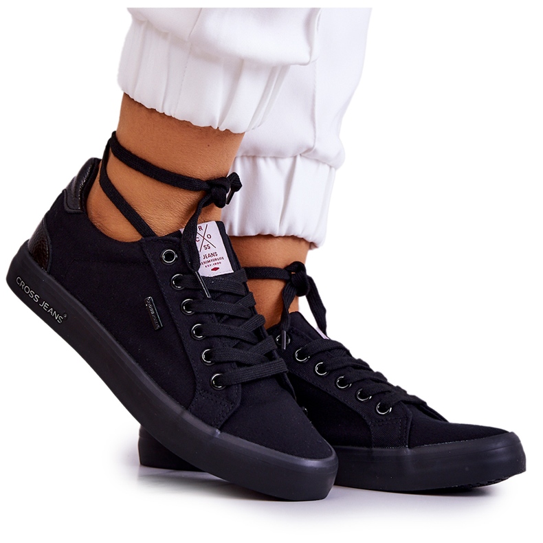 Sneakers Mujer Tied Cross Jeans JJ2R4039C Negro