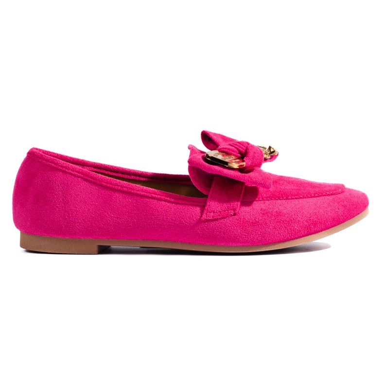 Mocasines mujer ante fucsia rosado