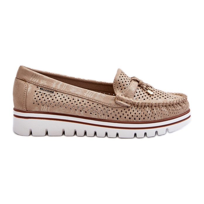 Mocasines Calados Mujer Twista Dorado