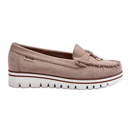 Mocasines con plataforma de mujer en beige Railav
