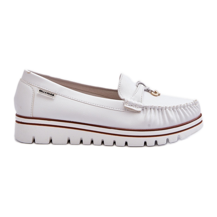 Mocasines De Mujer Con Plataforma Blanco Railav