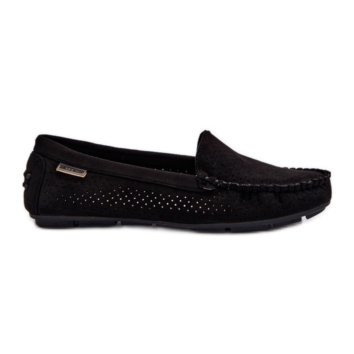 Mocasines Calados Mujer Negro Rasirna