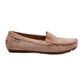 Mocasines Calados Mujer Beige Rasirna