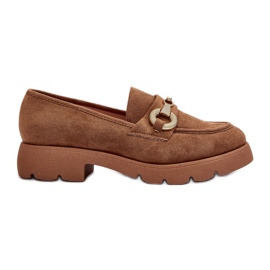Mocasines De Mujer Con Adorno Railenes Camel marrón