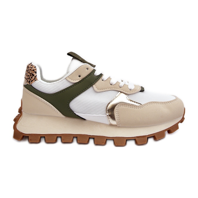Zapatillas Mujer Deportivas Beige-Verde Ralita