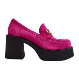 Zazoo 20170 Zapatos Mujer Ante Tacón Alto, Fucsia rosa