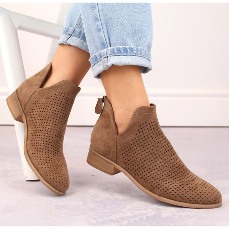 Botines tacón bajo ante Potocki W WOL212B marrón