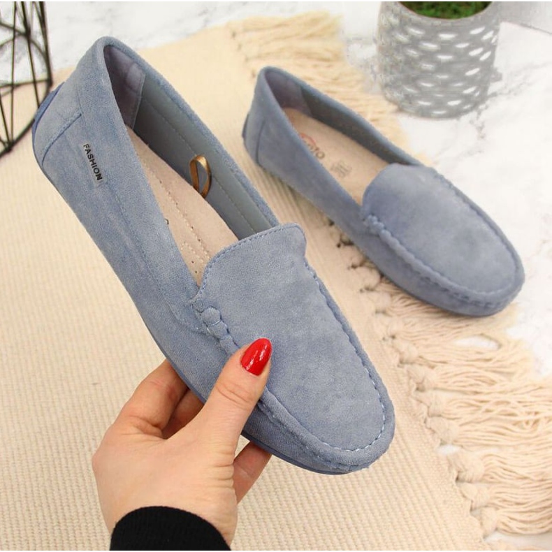 EVento W EVE259B mocasines de ante, azul