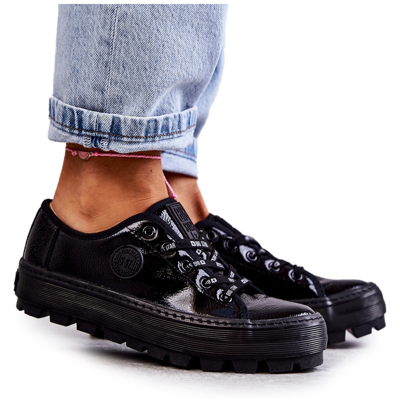 Zapatillas Deportivas Lacadas de Moda Big Star KK274044 Negro