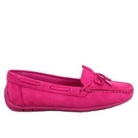 Mocasines Wards de ante fucsia rosa