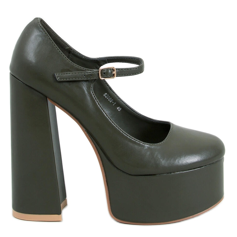Zapatos de tacón con plataforma de Rosario Armygreen verde