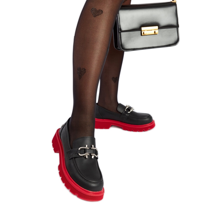 Mocasines de piel negros Goe LL2N4040