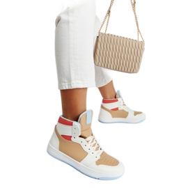 Zapatillas altas blancas y beige de Eagan
