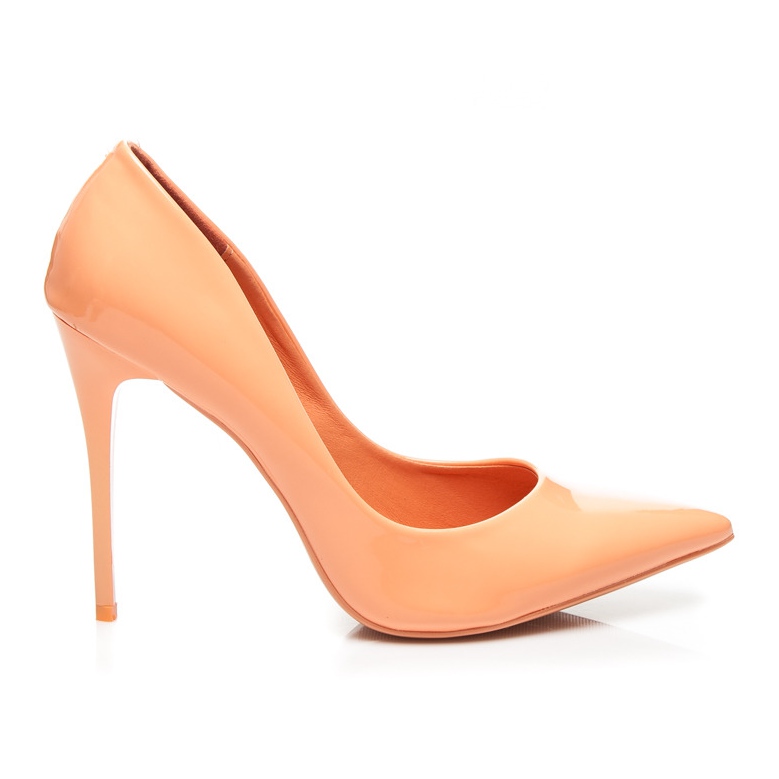 Yes Mile Mujer bianca tacones altos naranja