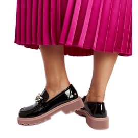 Mocasines de piel negros Goe LL2N4039