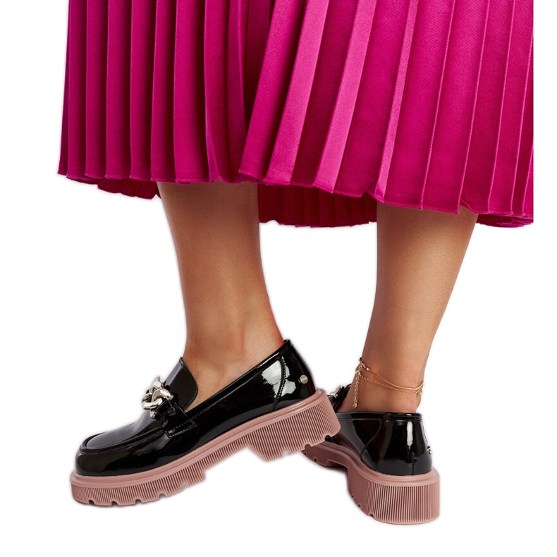Mocasines de piel negros Goe LL2N4039