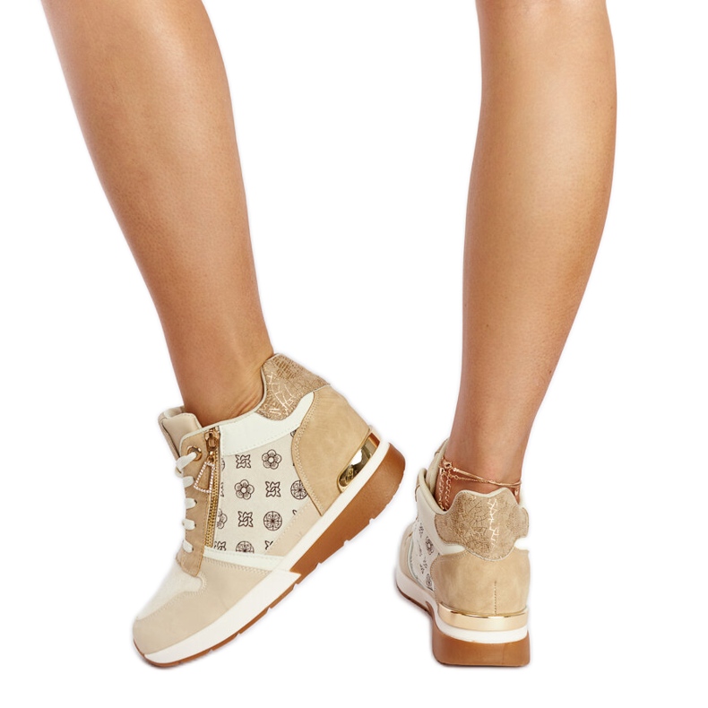 Zapatillas cuña Knoxville beige
