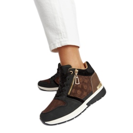 Zapatillas Knoxville negras con cuña negro