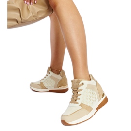 Deportivas cuña Castaño beige Deportivas cuña Castaño beige