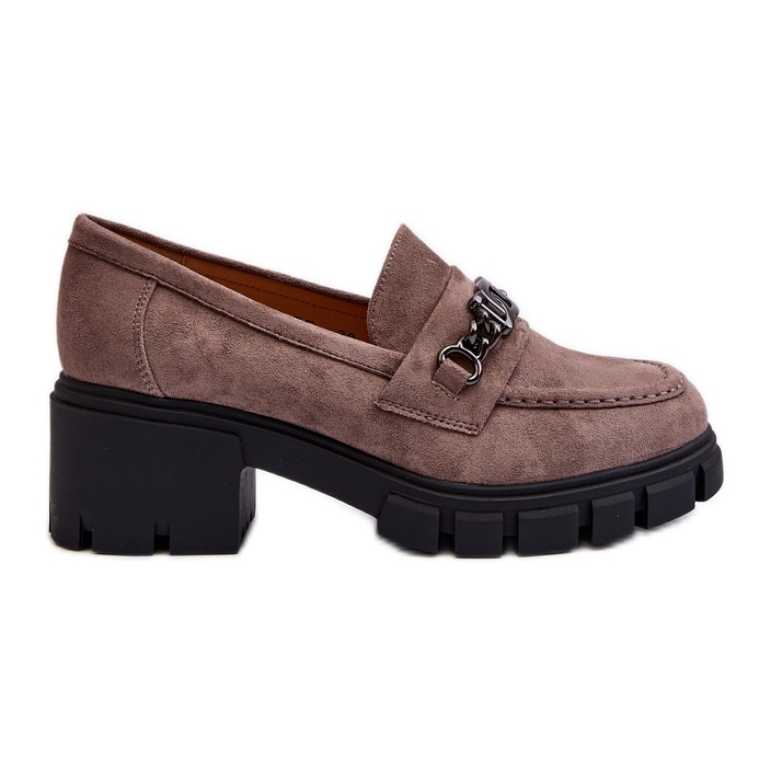 Vinceza Mocasines beige Eriella beige con tacones enormes