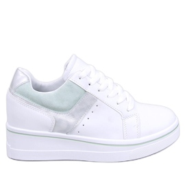 Tobey zapatillas verdes con cuña blanco