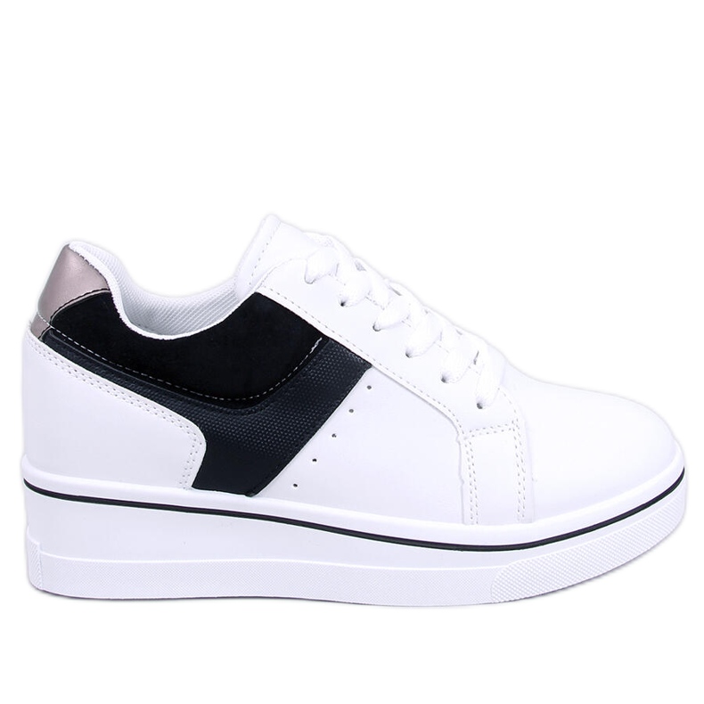 Tobey zapatillas negras con cuña blanco
