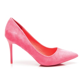 Vices de tacones altos de ante rosado