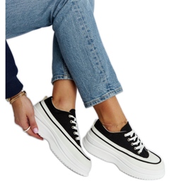 Zapatillas Plesio negras con plataforma negro